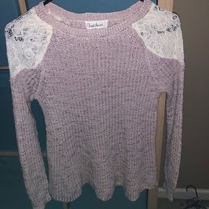 THIN PINK LACE SWEATER💗!